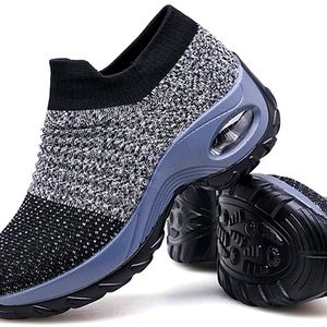 Women's Walking Shoes Sock Sneakers - Mesh Slip On